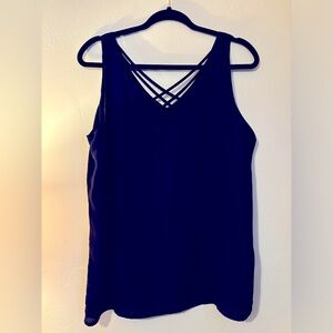 Maurices polyester tank top with caging, reversible